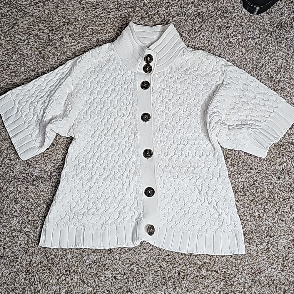 Style & Co Cardigan Shorter Sleeve Sweater
